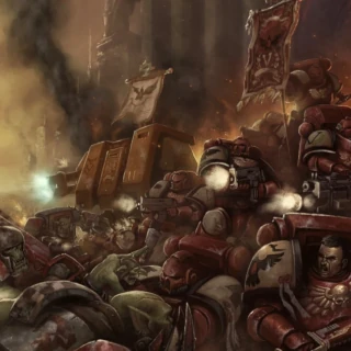 Marines battling Orkz